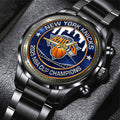 New York Knicks 2025 NBA Cup Champions Black Stainless Steel Watch - TMTHU2783