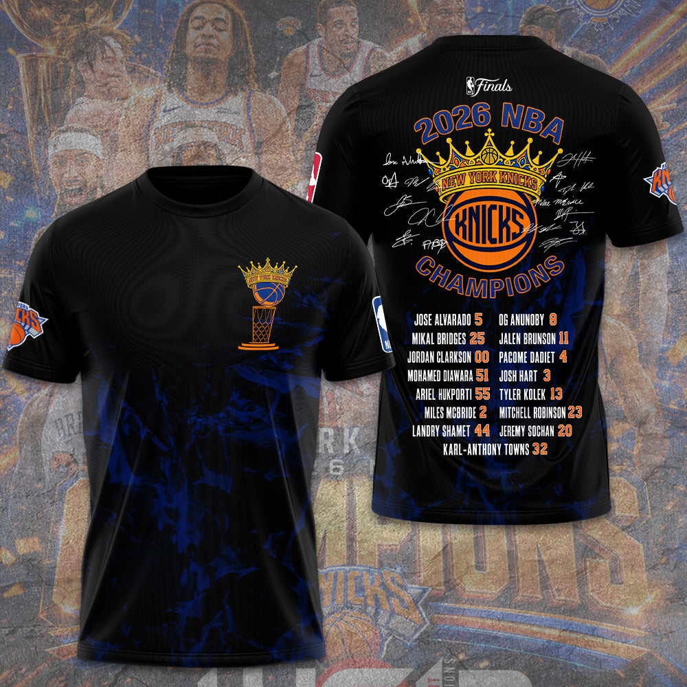 New York Knicks 2026 NBA Champions 3D Apparel – GNE7180