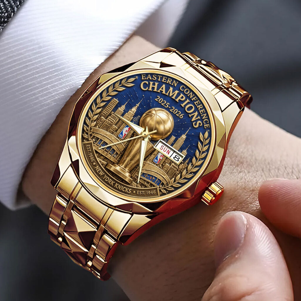New York Knicks NBA Eastern Conference Champions 2026 Alloy Luxury Quartz Watch - TANTN23200