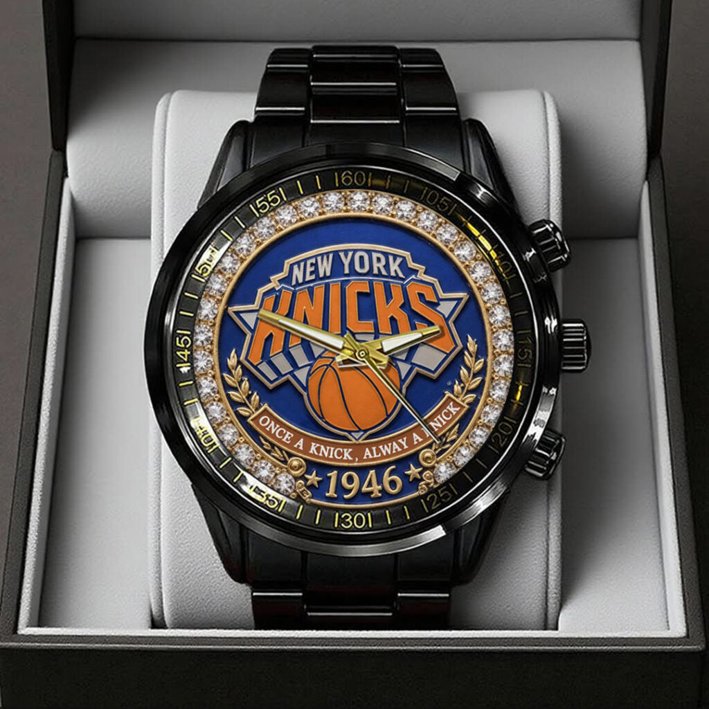 New York Knicks NBA Eastern Conference Champions 2026 Black Stainless Steel Watch - TANTN23199