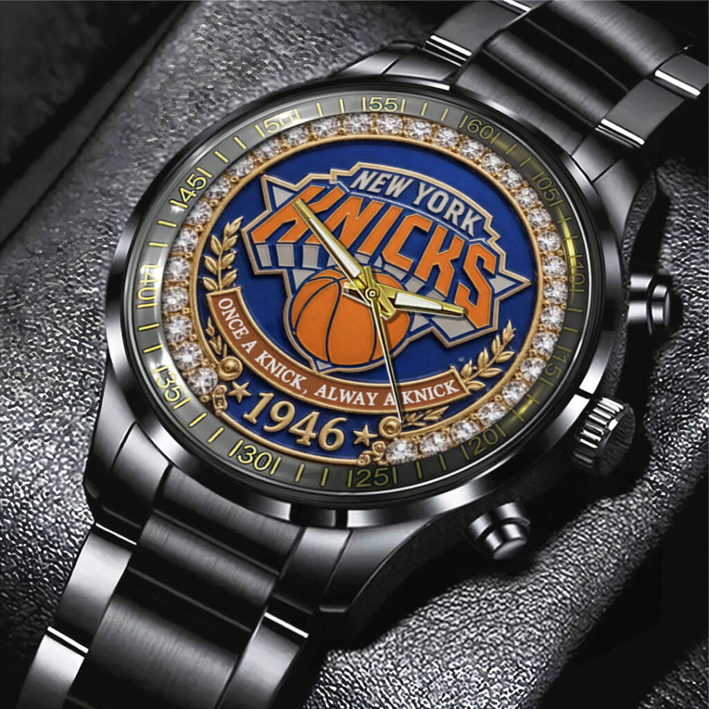 New York Knicks NBA Eastern Conference Champions 2026 Black Stainless Steel Watch - TANTN23199