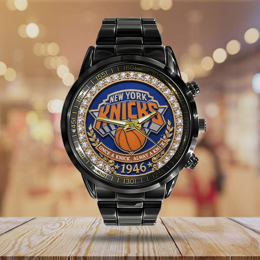New York Knicks NBA Eastern Conference Champions 2026 Black Stainless Steel Watch - TANTN23199