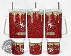 Nfl 49Ers Game Tumbler 40Oz With Handle