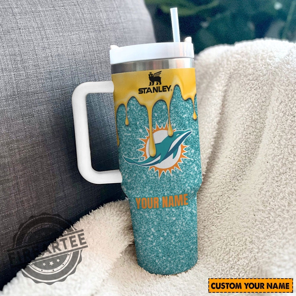 NFL Miami Dolphins Stanley Cup Tumbler Custom Name