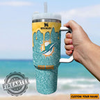 NFL Miami Dolphins Stanley Cup Tumbler Custom Name