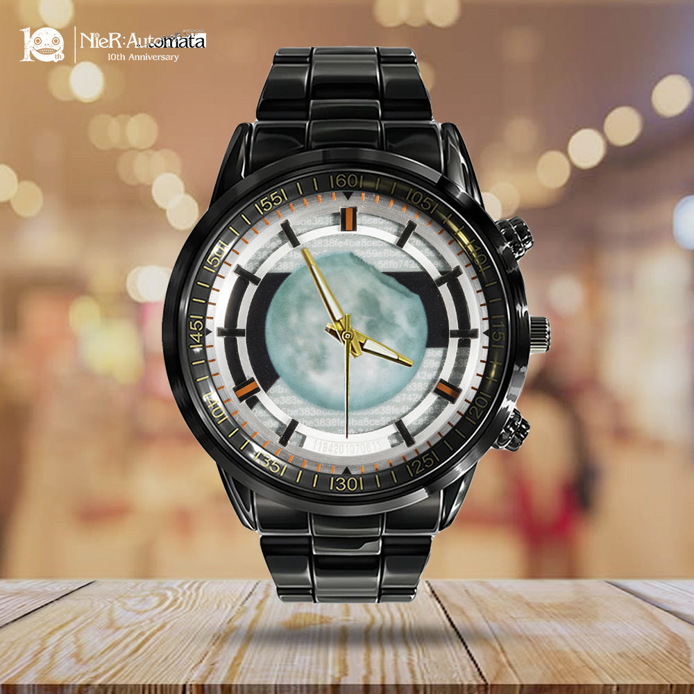 Nier: Automata 10th Anniversary Black Stainless Steel Watch - GNE7475