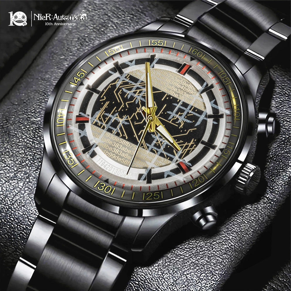 Nier: Automata 10th Anniversary Black Stainless Steel Watch - GNE7477