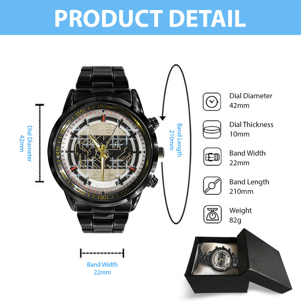 Nier: Automata 10th Anniversary Black Stainless Steel Watch - GNE7477