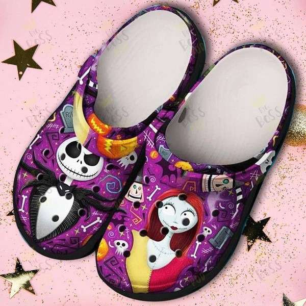 Nightmare Before Christmas Jack Skellington And Sally Couples Crocs