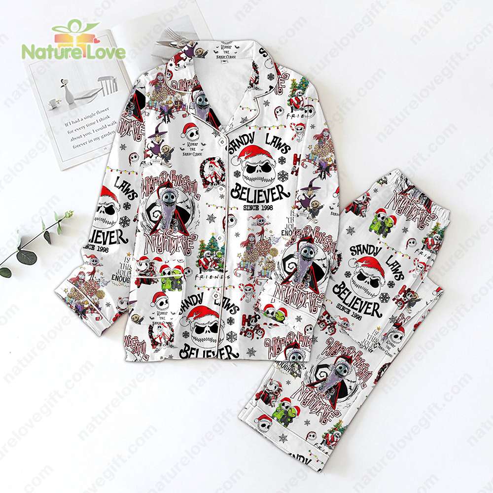 Nightmare Before Christmas Pajama Set Jack Skellington Pajamas Xmas Gift