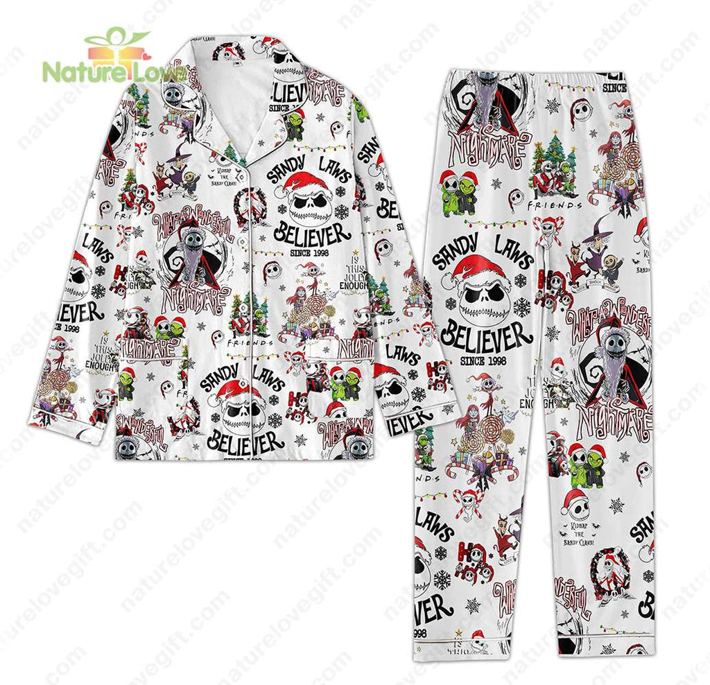 Nightmare Before Christmas Pajama Set Jack Skellington Pajamas Xmas Gift