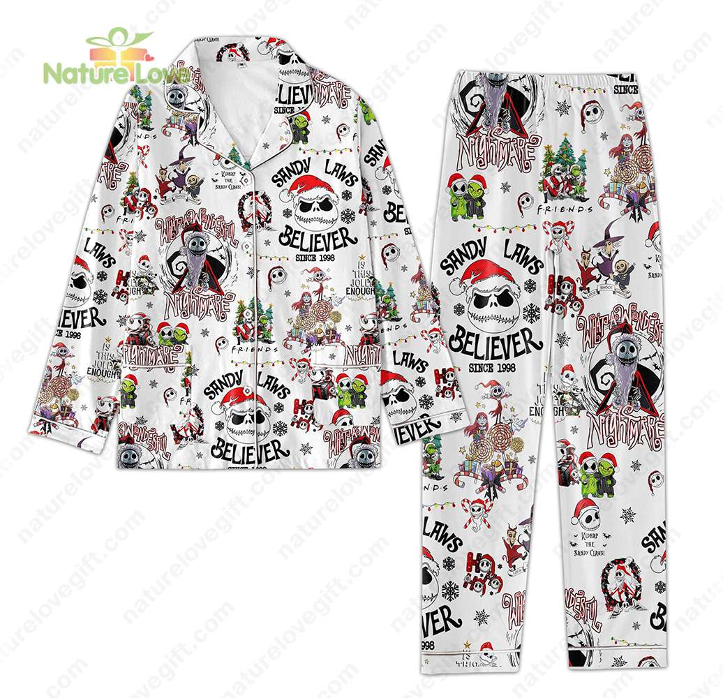 Nightmare Before Christmas Pajama Set Jack Skellington Pajamas Xmas Gift