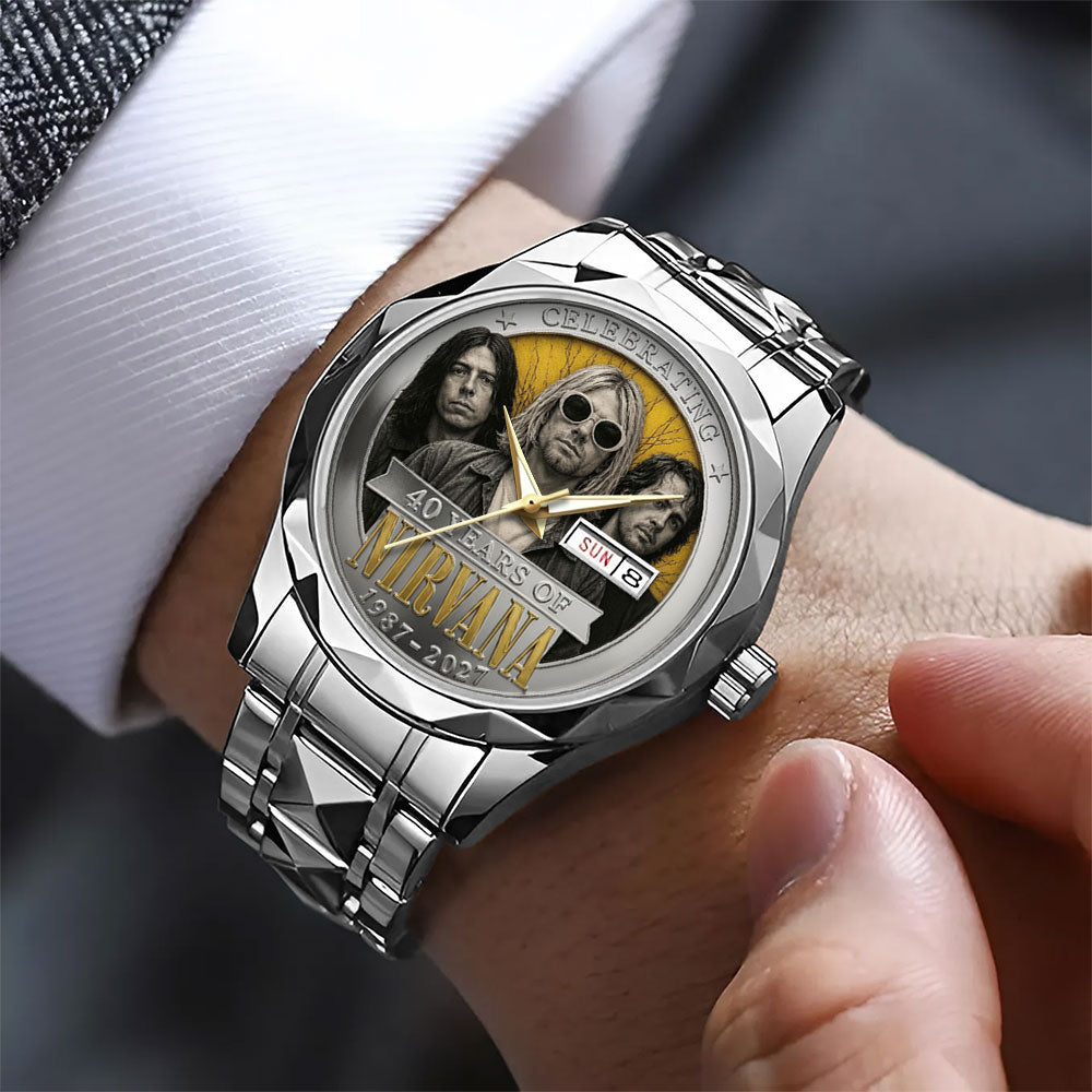 Nirvana 40th Anniversary Alloy Luxury Quartz Watch - TANTN24640