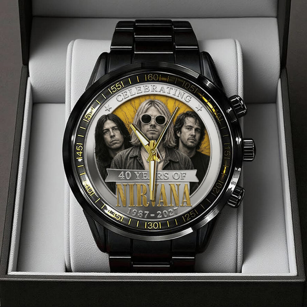 Nirvana 40th Anniversary Black Stainless Steel Watch - TANTN24642
