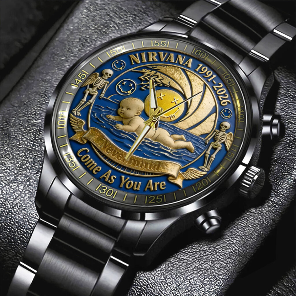 Nirvana x Nevermind 35th Anniversary Black Stainless Steel Watch - TANTN20049