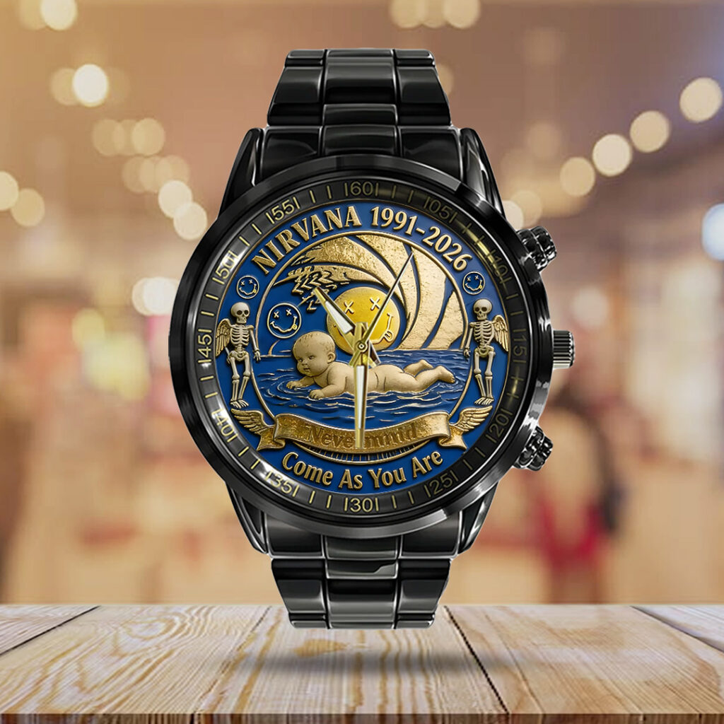 Nirvana x Nevermind 35th Anniversary Black Stainless Steel Watch - TANTN20049