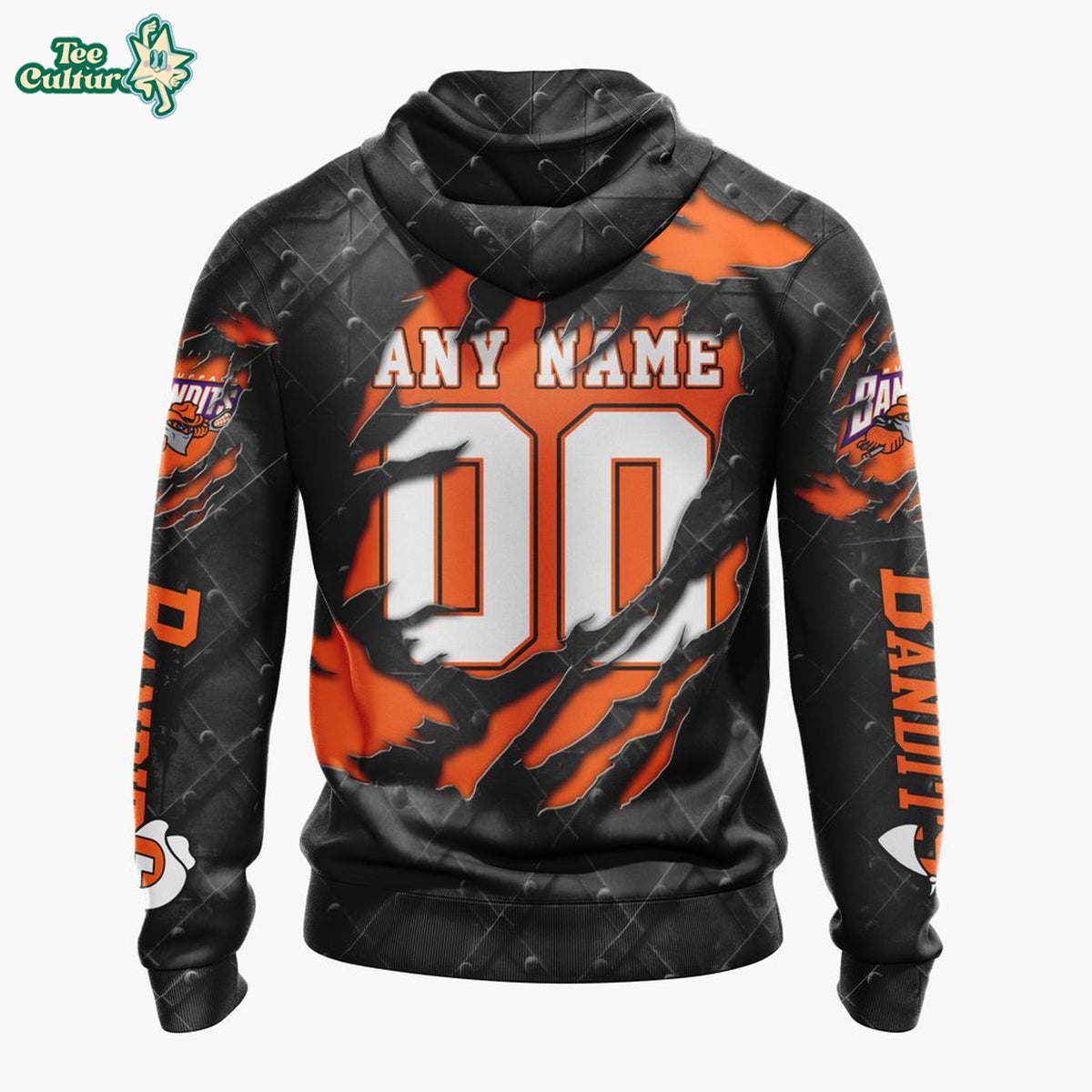Nll Buffalo Bandits Special Black Metal Design Hoodie