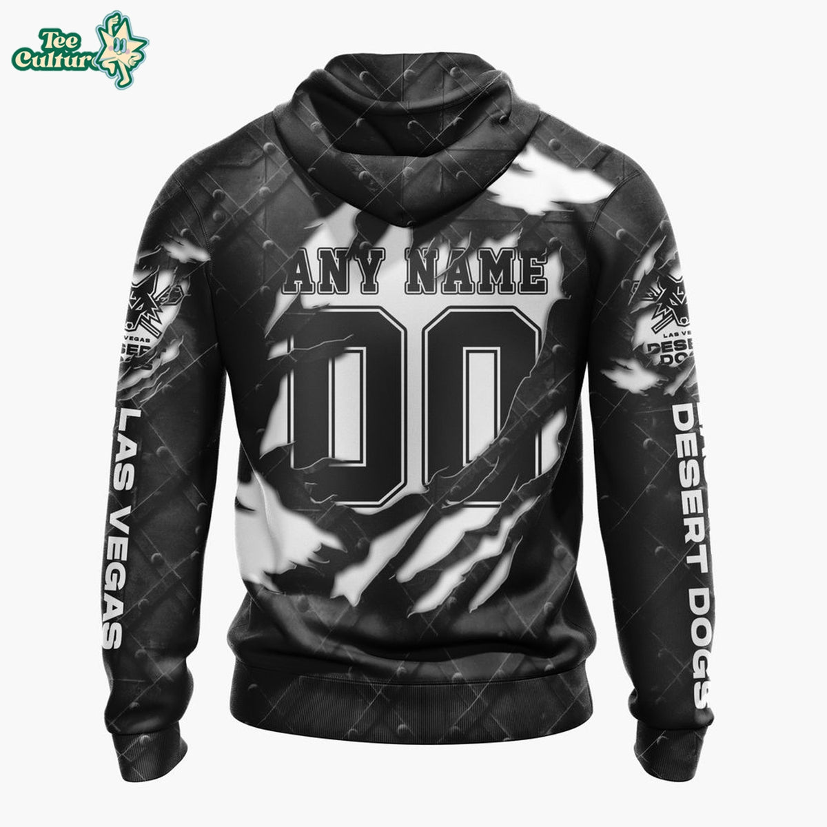 Nll Las Vegas Desert Dogs Special Black Metal Design Hoodie