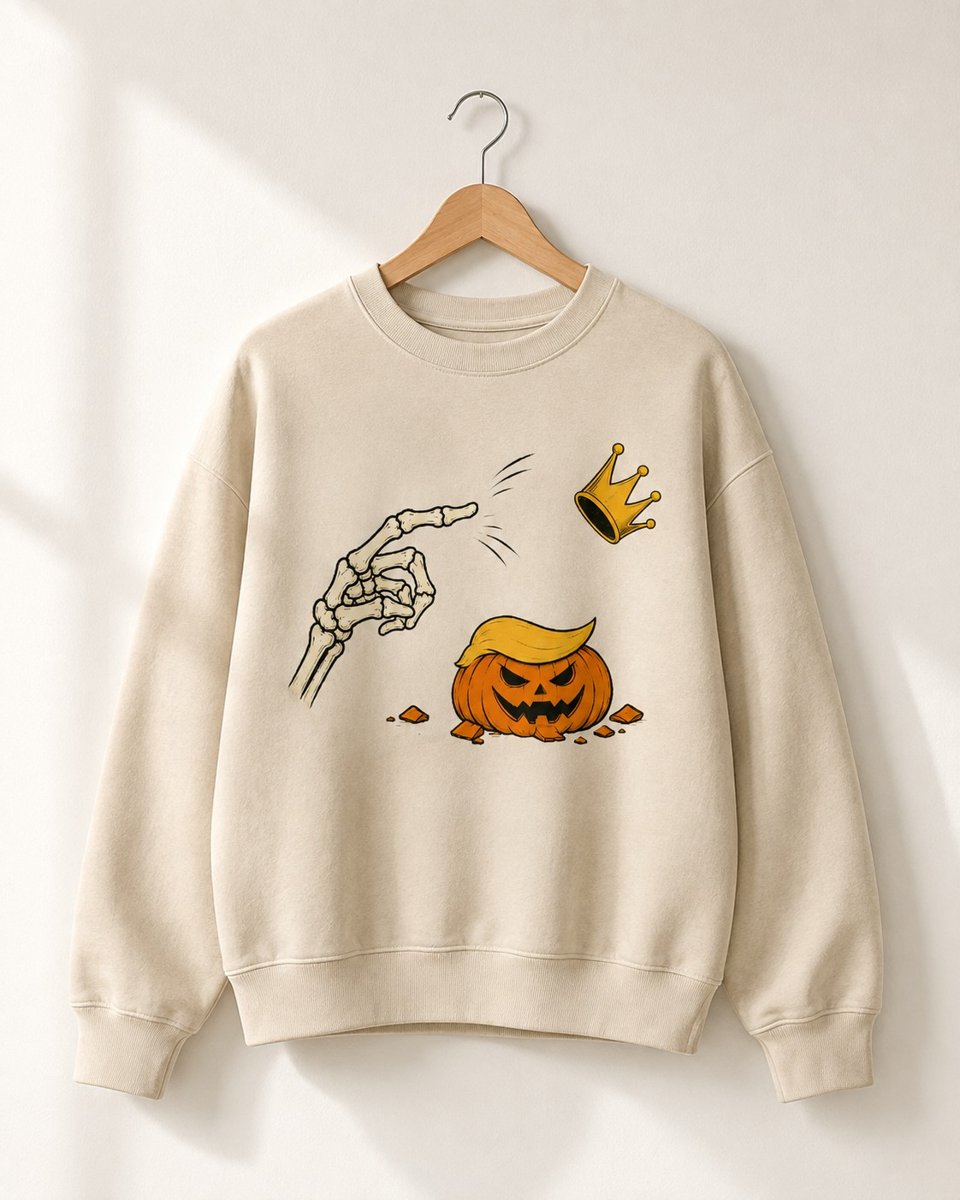 No Kings Skeleton Pumpkin Trump Halloween Shirt