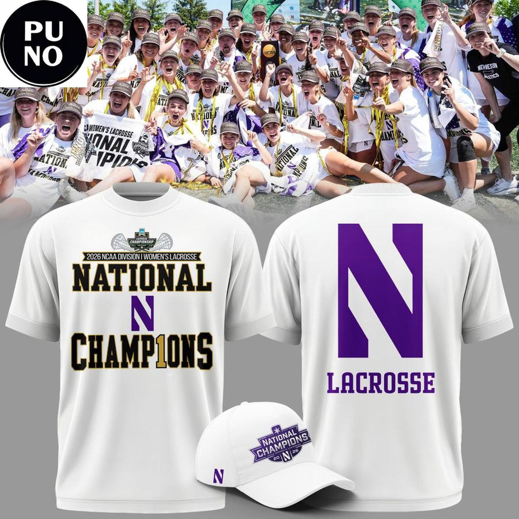 Northwestern Wildcats 2026 NCAA Women's Lacrosse National Champions T-shirt
