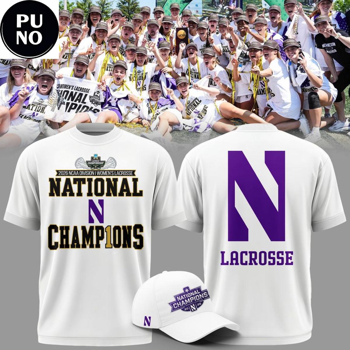 Northwestern Wildcats 2026 NCAA Women's Lacrosse National Champions T-shirt
