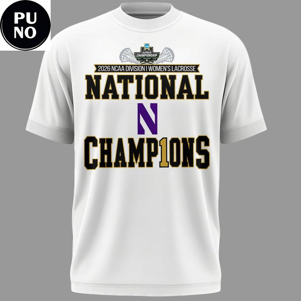 Northwestern Wildcats 2026 NCAA Women's Lacrosse National Champions T-shirt