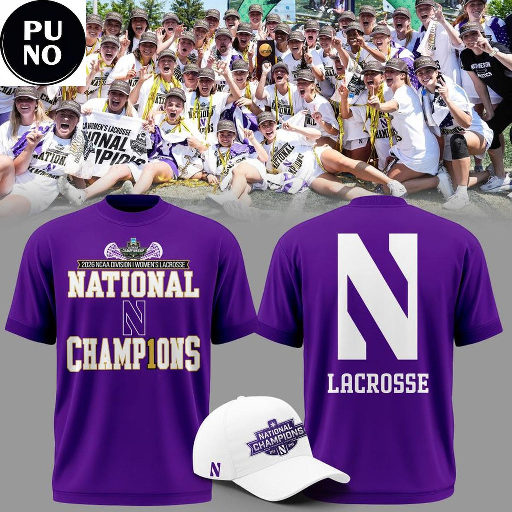 Northwestern Wildcats 2026 NCAA Women's Lacrosse National Champions T-shirt