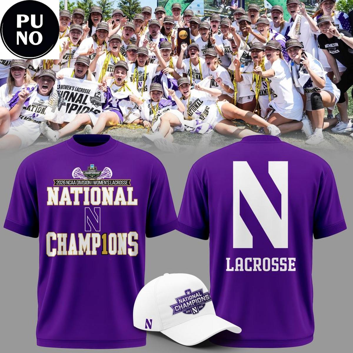 Northwestern Wildcats 2026 NCAA Women's Lacrosse National Champions T-shirt