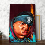 Notorious B.I.G. Hiphop 90s Artwork Canvas