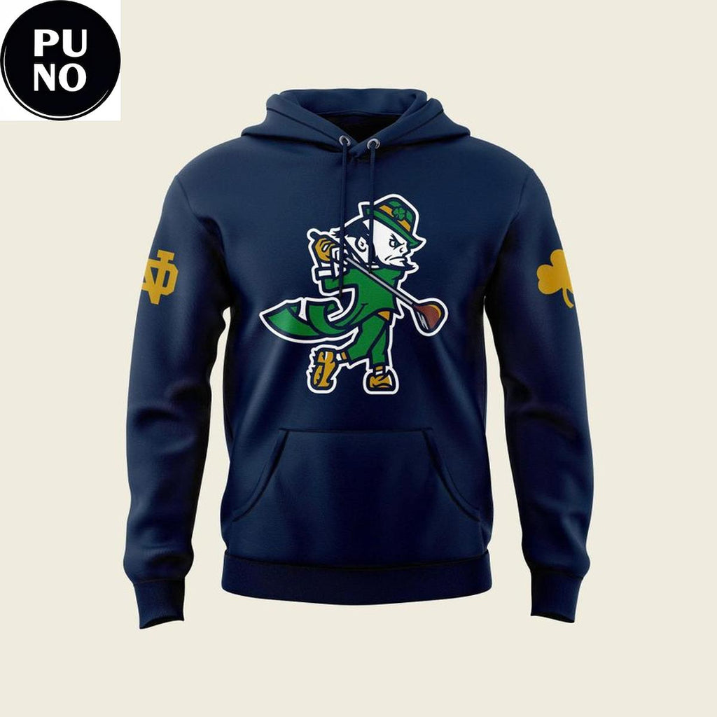 Notre Dame Fighting Irish 2026 Men's Golf Leprechaun Hoodie T-Shirt