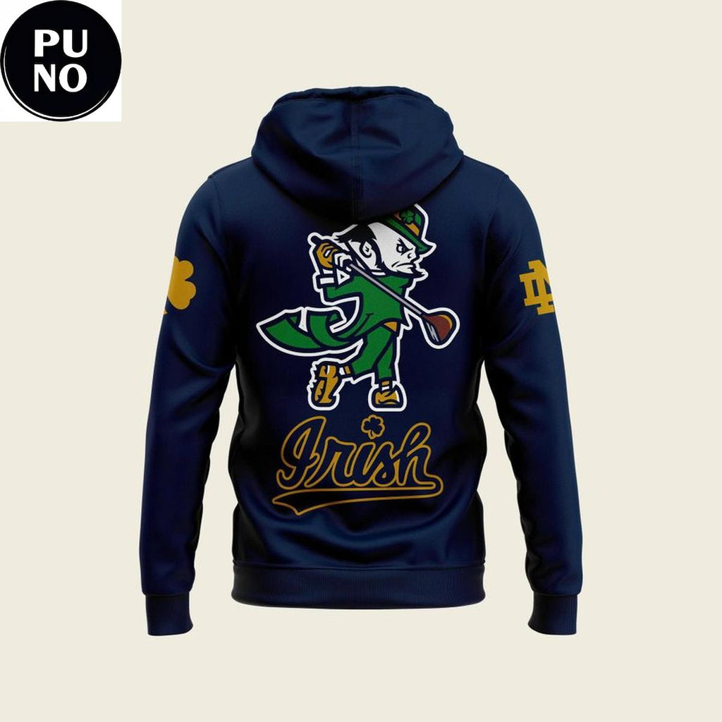 Notre Dame Fighting Irish 2026 Men's Golf Leprechaun Hoodie T-Shirt