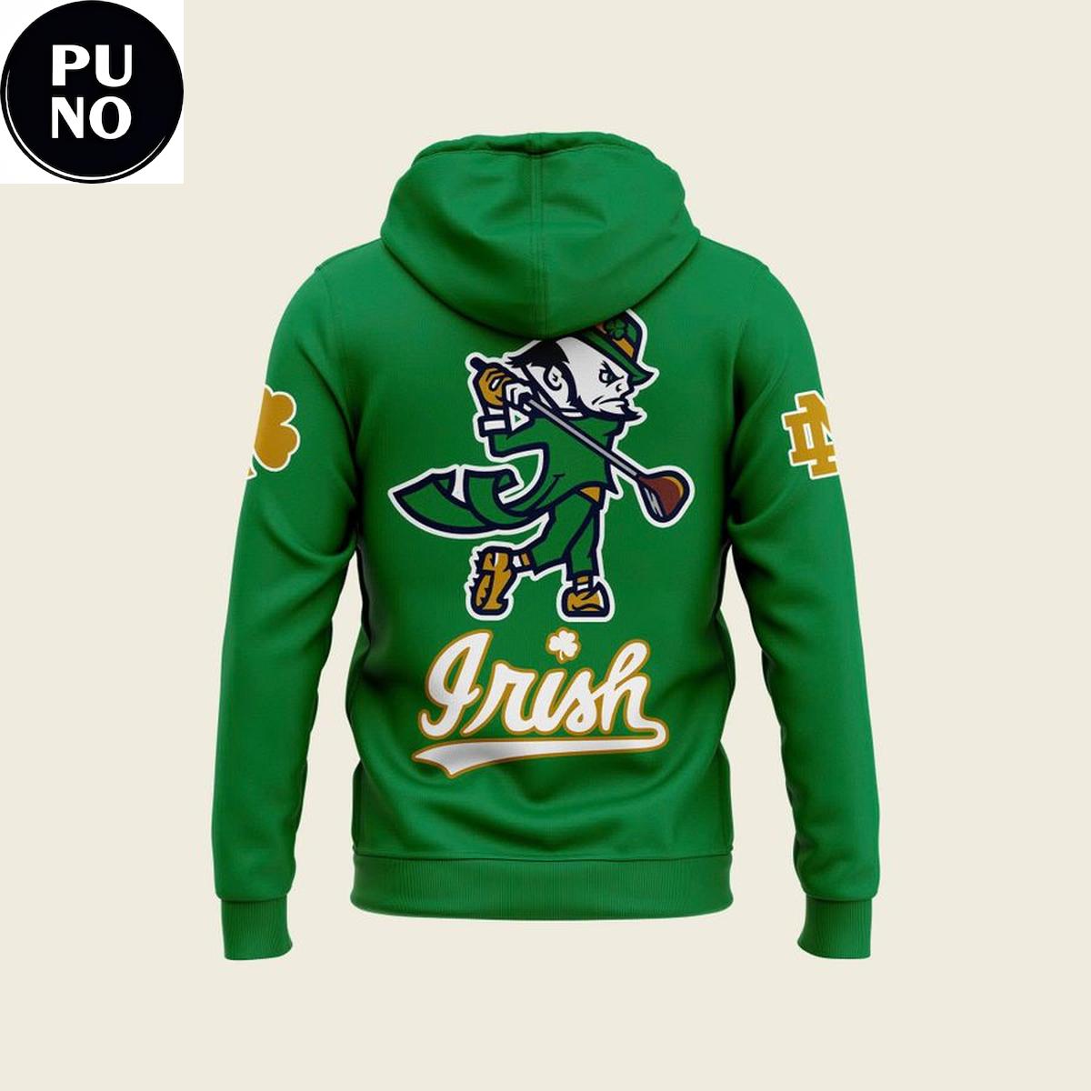Notre Dame Fighting Irish 2026 Men's Golf Leprechaun Hoodie T-Shirt