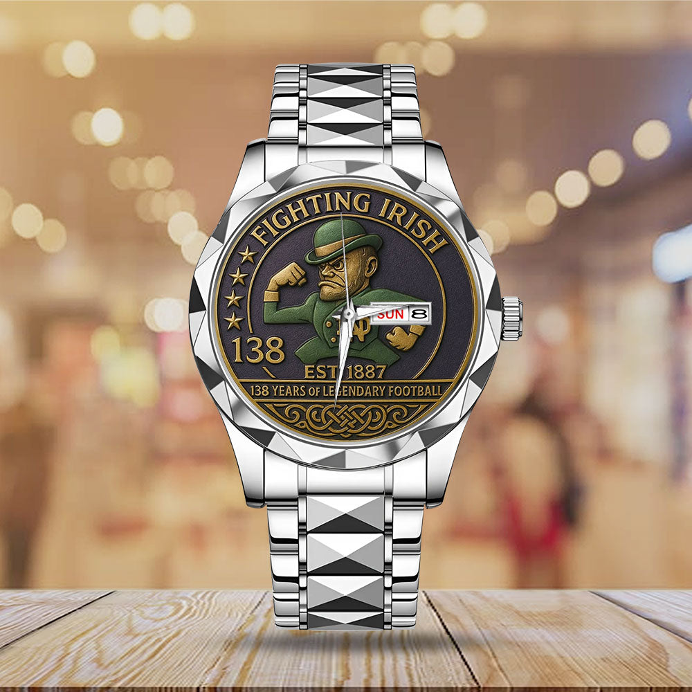 Notre Dame Fighting Irish Football 138th Anniversary Alloy Luxury Quartz Watch - MAITM12943