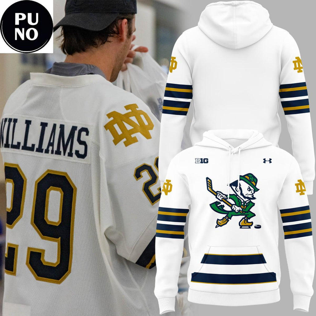 Notre Dame Fighting Irish Leprechaun Hockey Hoodie