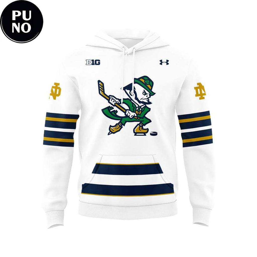 Notre Dame Fighting Irish Leprechaun Hockey Hoodie