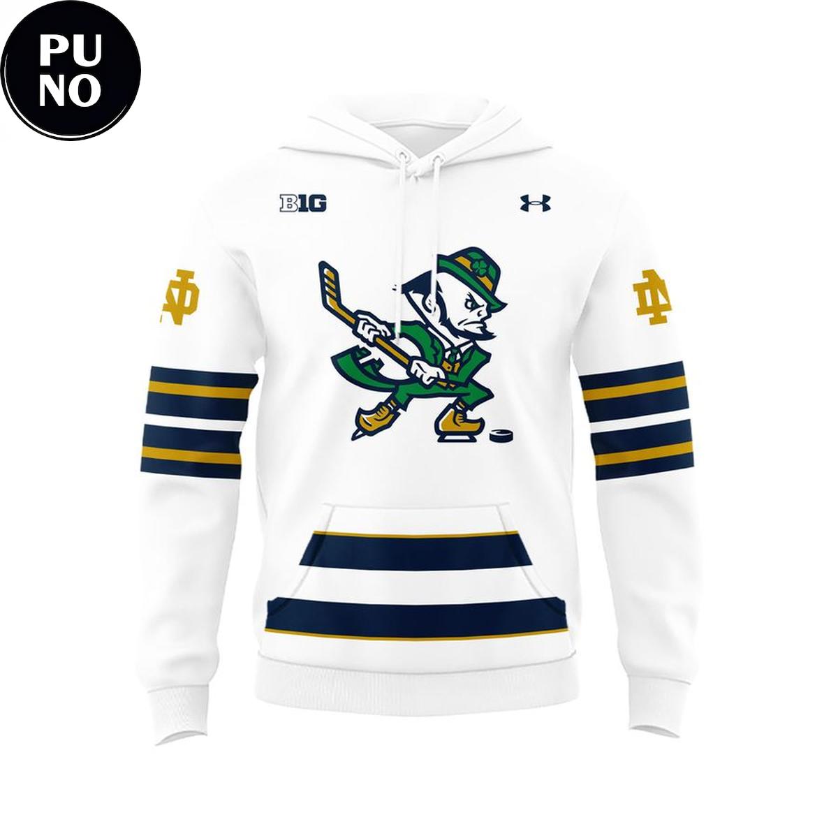 Notre Dame Fighting Irish Leprechaun Hockey Hoodie