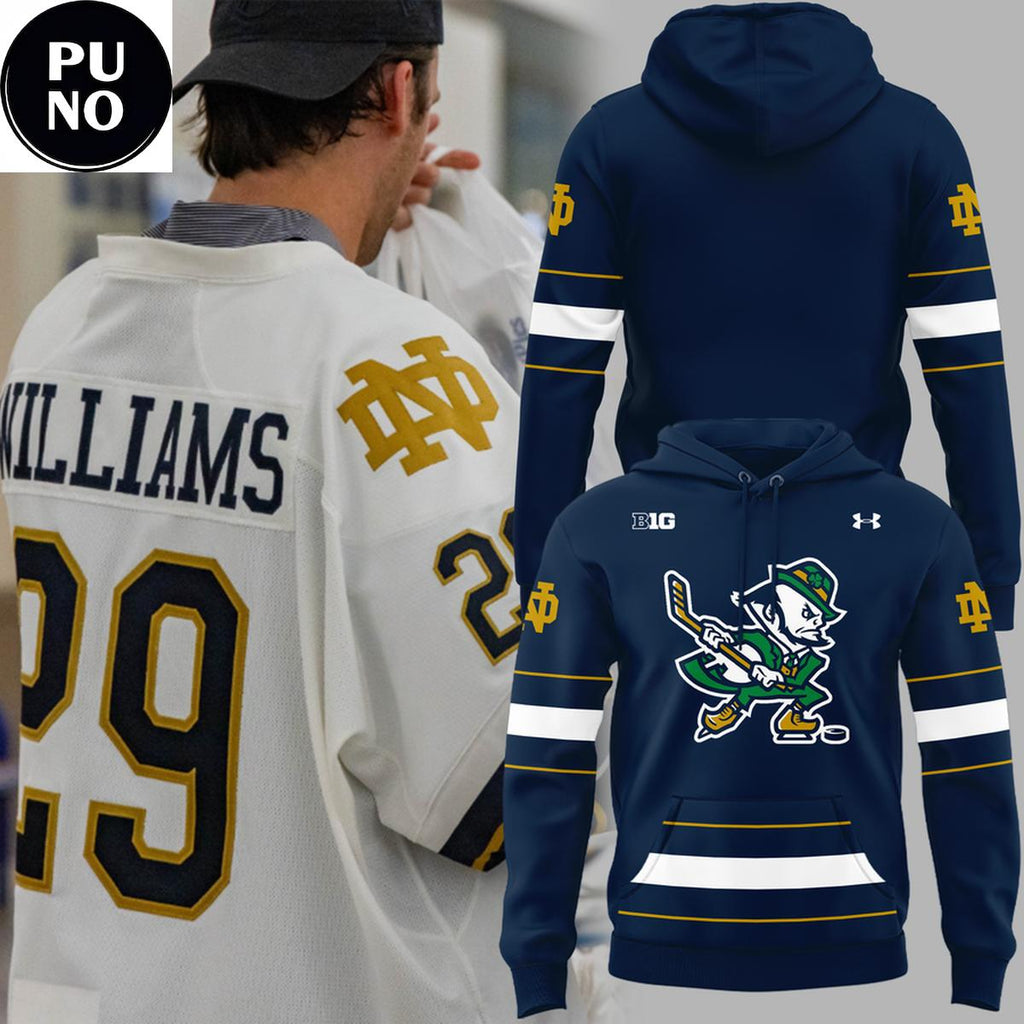 Notre Dame Fighting Irish Leprechaun Hockey Hoodie