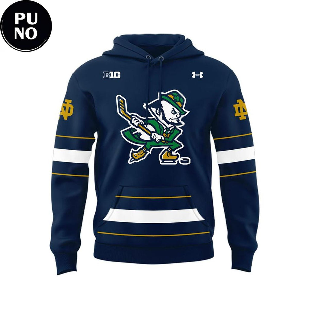 Notre Dame Fighting Irish Leprechaun Hockey Hoodie