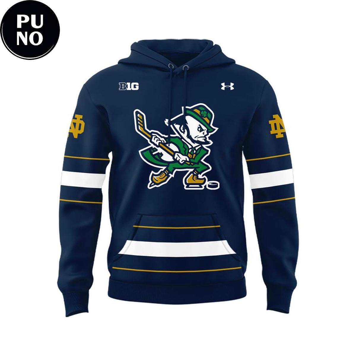 Notre Dame Fighting Irish Leprechaun Hockey Hoodie