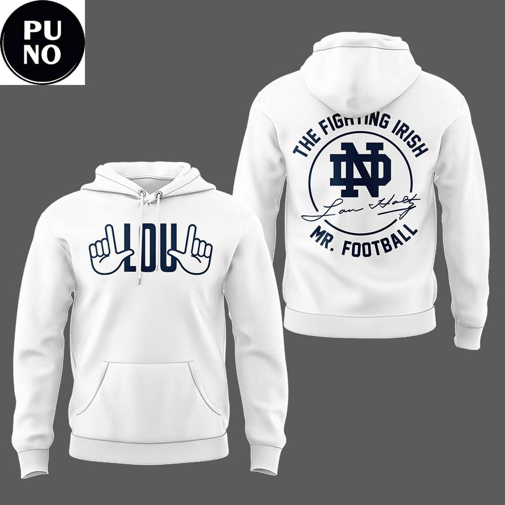 Notre Dame Fighting Irish Remembering The Life And Legacy Of Lou Holtz 2026 Hoodie T-Shirt