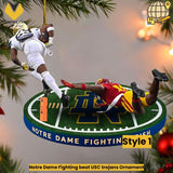 Notre Dame Fighting beat USC Trojans Ornament