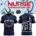 Notre Dame Football Nurse Appreciation Day Tee Shirt