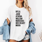 Nyla Jade Athena Willow Mercedes Red Velvet Maya Shirt