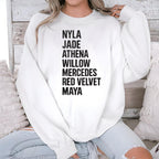 Nyla Jade Athena Willow Mercedes Red Velvet Maya Shirt