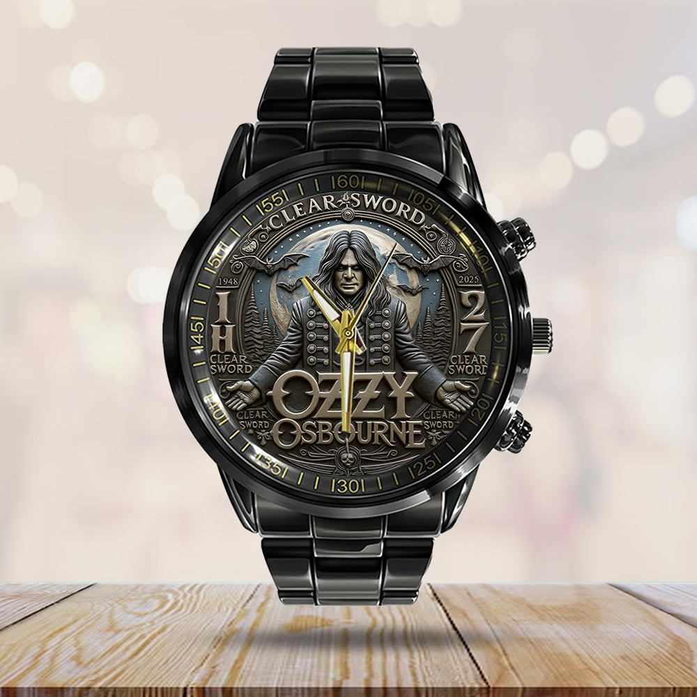 Ozzy Osbourne Black Stainless Steel Watch - TMTHU1039