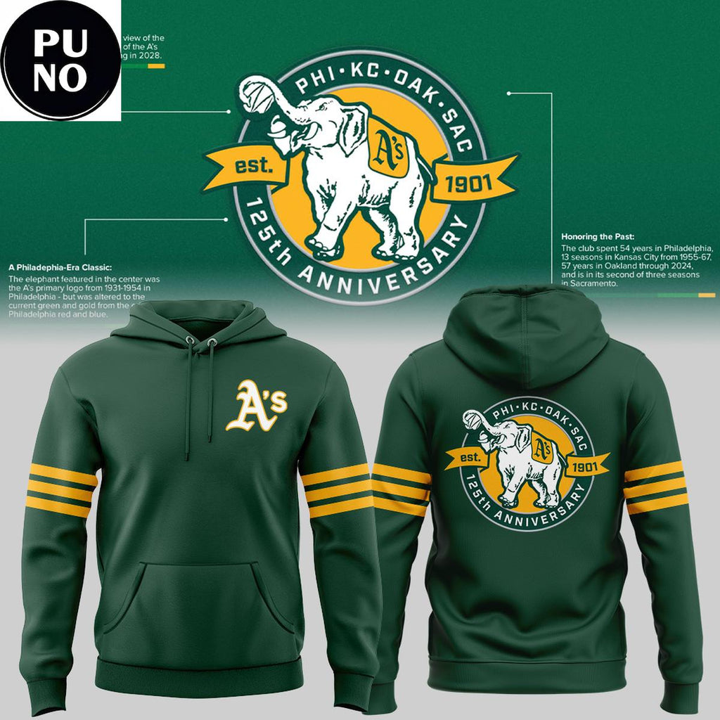 Oakland Athletics 2026 Celebrating Our 125th Anniversary Hoodie