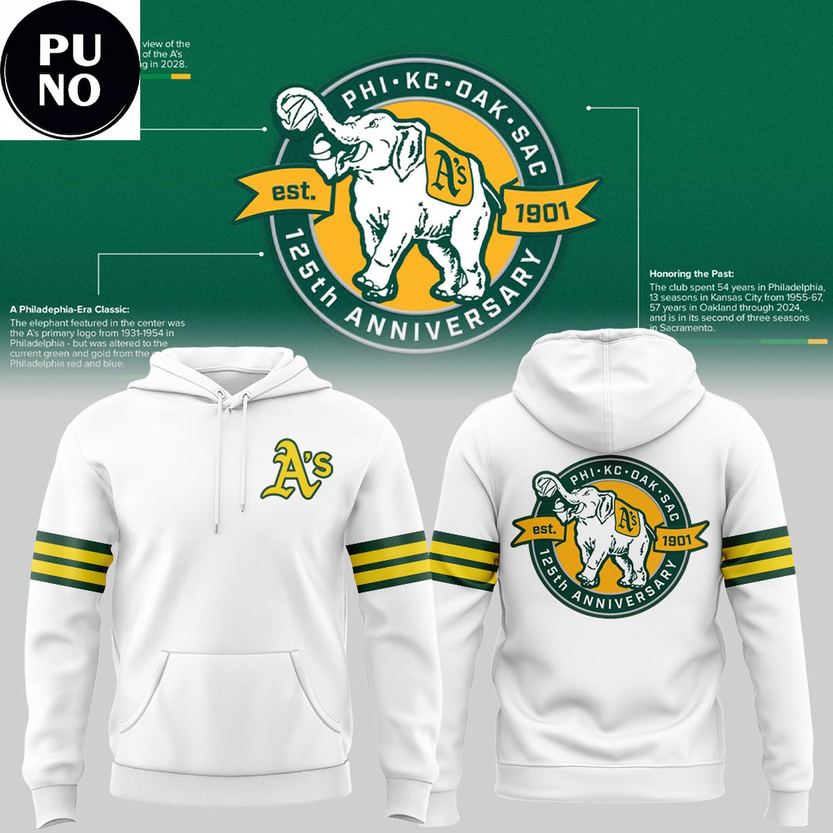Oakland Athletics 2026 Celebrating Our 125th Anniversary Hoodie