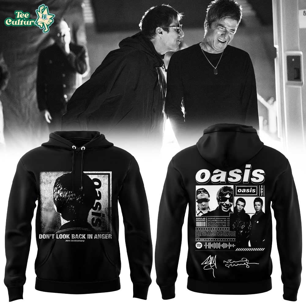 Oasis: Don’t Look Back in Anger 30th Signature Limited Black Hoodie