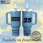 Oasis Live ’25 Stanley Tumbler Custom Name Blue Edition