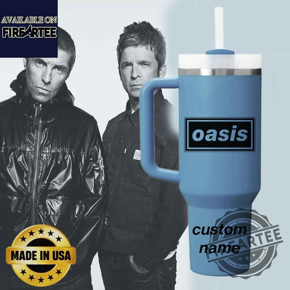 Oasis Live ’25 Stanley Tumbler Custom Name Blue Edition